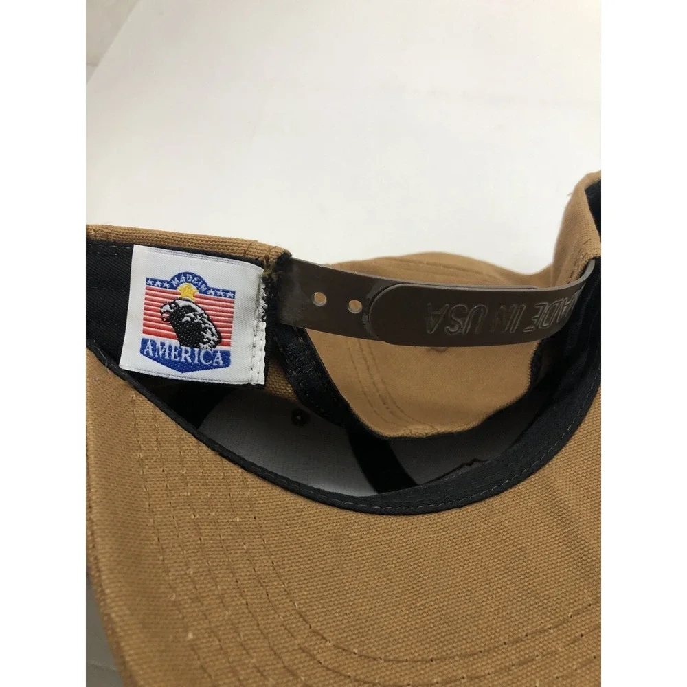 Wabash‎ National Vintage Trucker Hat Brown Canvas Made in USA Snapback Cap Mens